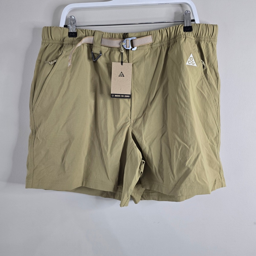 Nike ACG Snowgrass Cargo Shorts Mens XL Khaki Moss FN2430-297 NEW